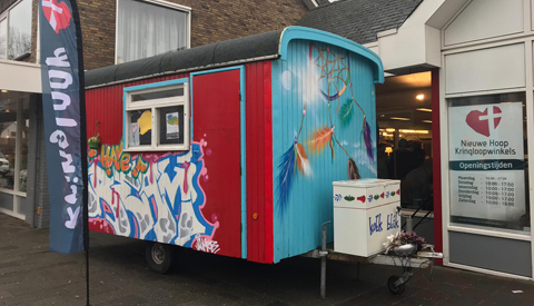 Pipo wagen van KOEK in de wijk Wijkersloot