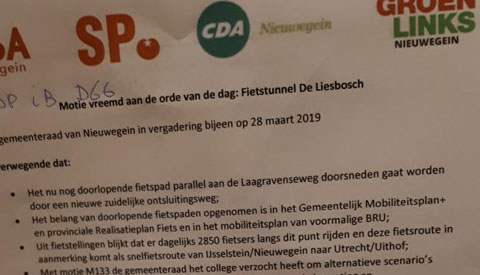 “Gemeenteraad Nieuwegein houdt van de fiets”