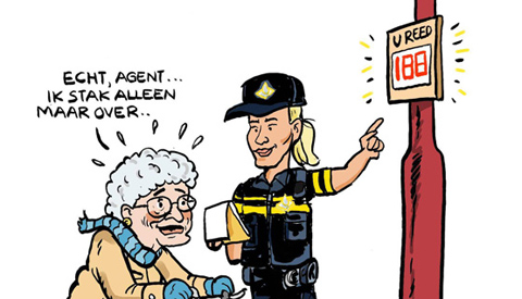 PENTekeninig: ‘Te hard met je rollator? Dan op de bon!’