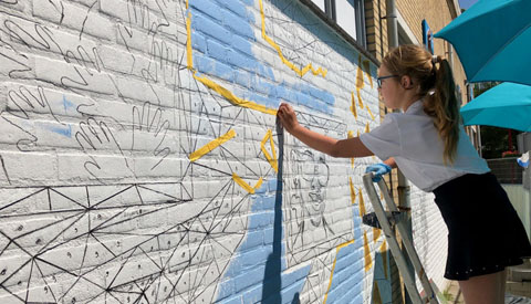 Community Art in Fokkesteeg vandaag gestart