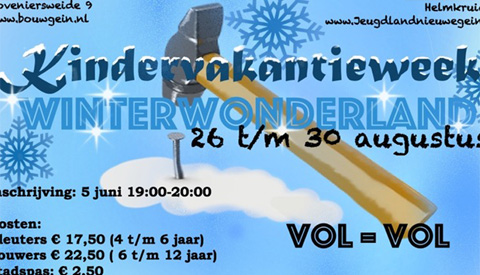 Inschrijven voor de Kindervakantieweek kan 5 juni aanstaande