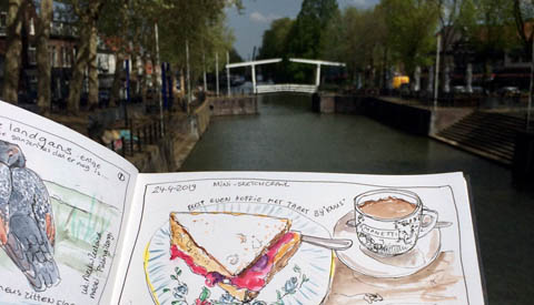 ‘Sketchcrawl’,  wie tekent er mee!