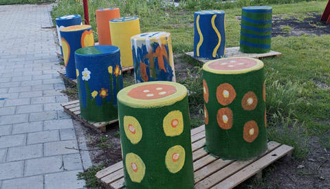 Kleurrijke kunst ter verbetering van de wijk