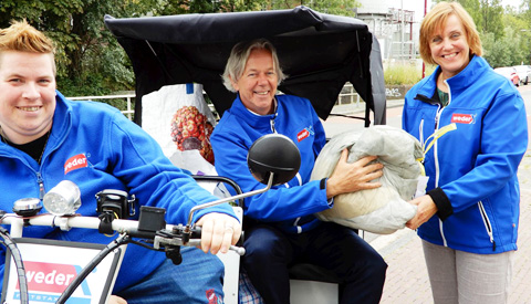 Wethouders Eggengoor en Kuiper werken middag mee bij WederX