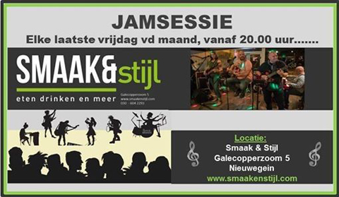 Jamsessie en Vrolijke Vrijdag bij Smaak & Stijl