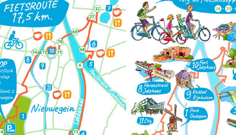 Nieuwe fietsroute op initiatief van stadsmarketingpartners