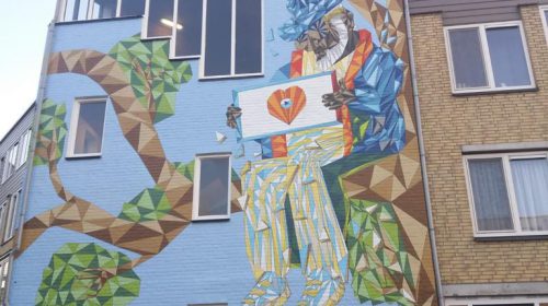 Muurschildering gereed aan de Rapenburgerschans