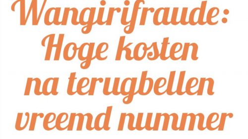 Politie in Nieuwegein waarschuwt voor wangirifraude