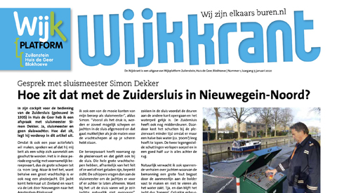 Wijkkrant weer on-line voor Zuilenstein, Huis de Geer en Blokhoeve