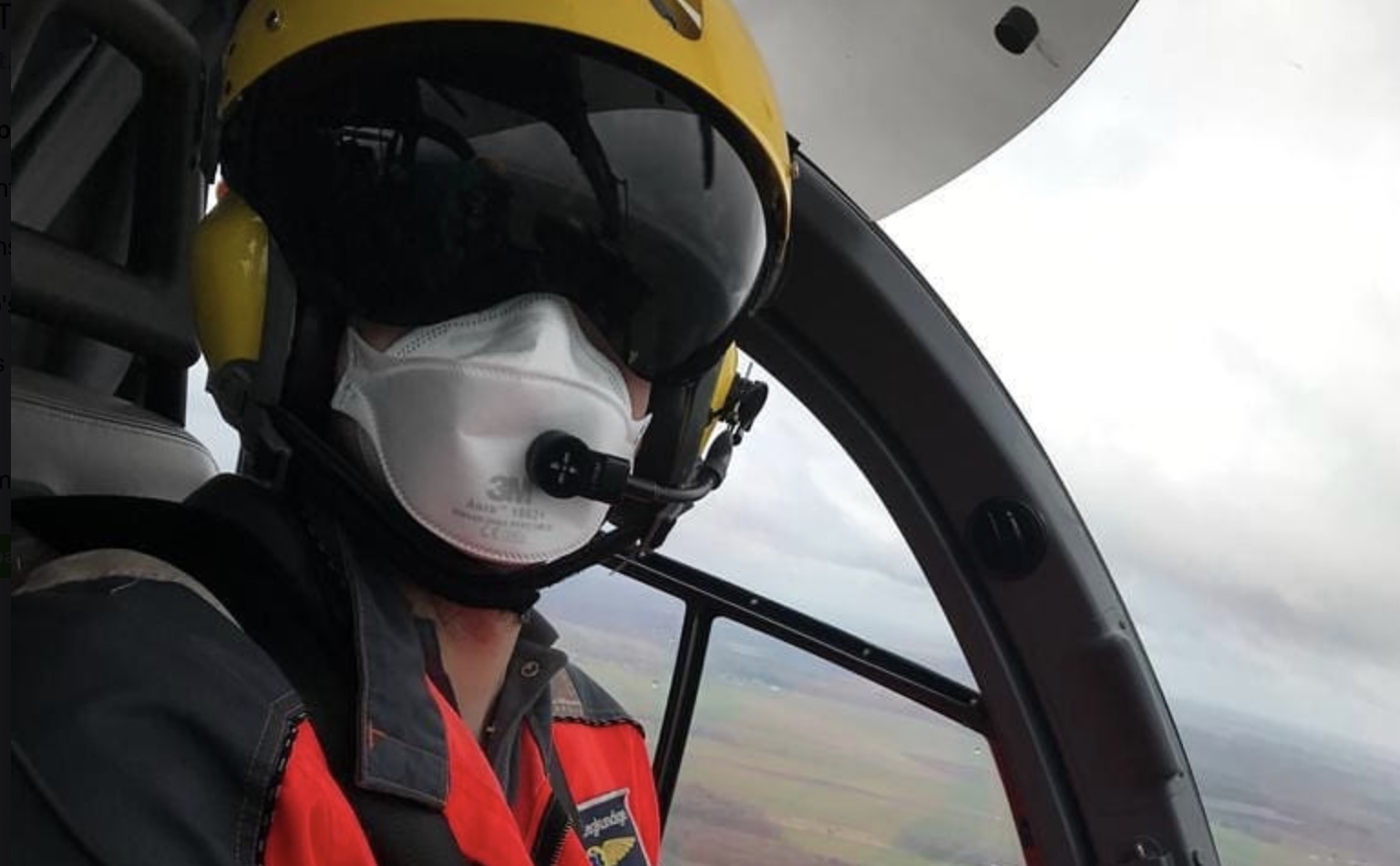 Landingsplaats voor traumahelikopter langs de Doorslag.