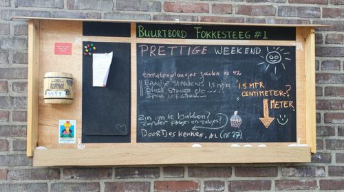 Fokkesteeg Samen – Buurtbord Fokkesteeg #1