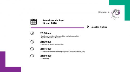 Politiek debat op ‘Avond van de Raad’ van 14 mei 2020