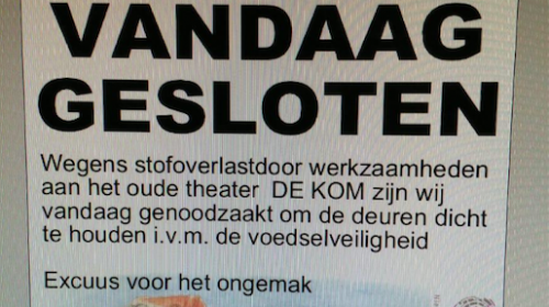 Stof van sloopwerk doet viswinkel tijdelijk sluiten