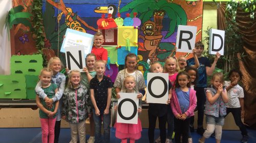 De naam van de Margrietschool in Batau Noord is van de gevel verwijderd