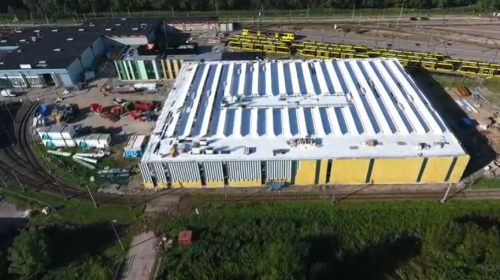 Zonnepanelen op tramremise Nieuwegein