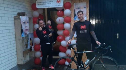 Nieuwegeins stel fiets tot nu toe € 5.140 bij elkaar voor Stichting Metakids