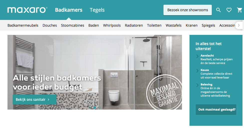Slaag voor badkamers en tegels Maxaro Utrecht - De Digitale Stad Nieuwegein
