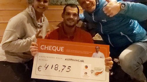 Keep Moving haalt € 418,75 op voor stichting Support Casper