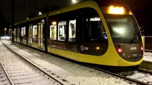 Testritten op tramlijn 61 getroffen door winters weer