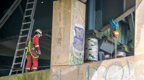 Verwijdering 1e deel Boogbrug bij Nieuwegein