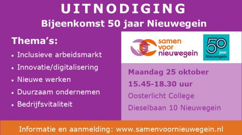 Bijeenkomst voor ondernemers voor 50 jaar Nieuwegein