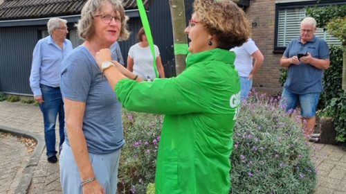 Mevrouw Tilly Bakker wint het Groene Lintje