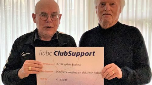 De Gein Express is weer in de prijzen gevallen met de actie Rabo Clubsupport 2021