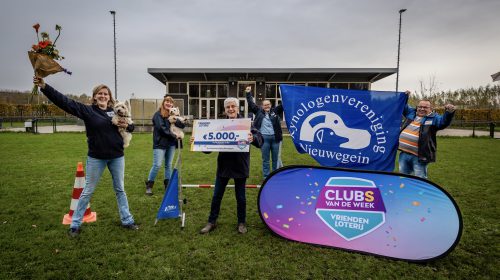 Steuntje in de rug voor Kynologenvereniging Nieuwegein dankzij VriendenLoterij