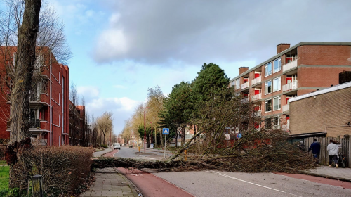 Storm Eunice raast over Nieuwegein