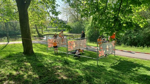 Toonladder Zuilenstein houdt obstacle run tijdens Koningsspelen