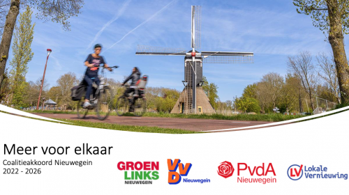 Coalitieakkoord Nieuwegein: ‘Meer voor elkaar’
