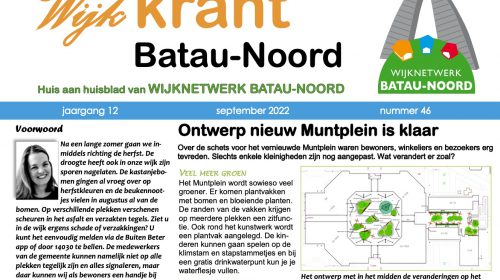 De wijkkrant voor de wijk Batau-Noord is weer uit