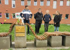 Studenten Tech Campus bouwen mee aan circulair bankje in Meanderpark Nieuwegein