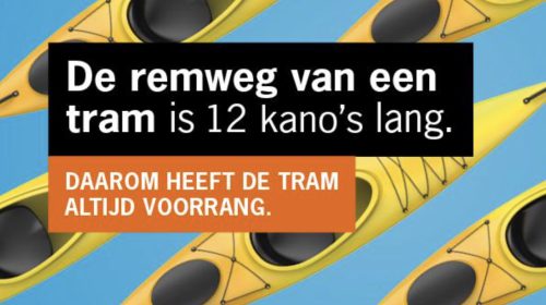 Provincie Utrecht vraagt in campagne opnieuw aandacht voor lange remweg trams