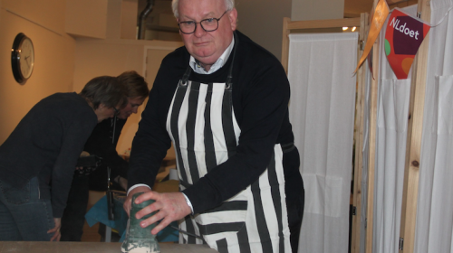 Na regen en sneeuw kwam de zon bij NLdoet