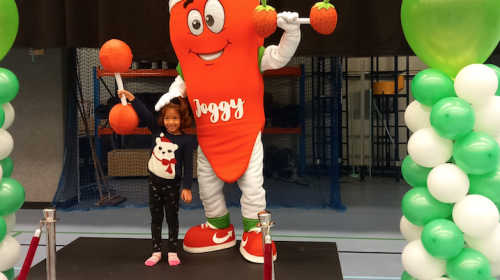 Eerste verjaardag van Mascotte Joggy gevierd door 130 Nieuwegeiners