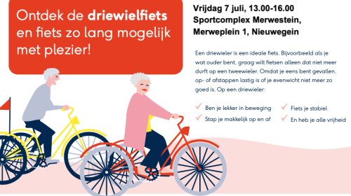 Blijven doortrappen op een driewielfiets