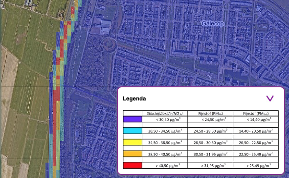 Luchtkwaliteit 2021: kaarten beschikbaar