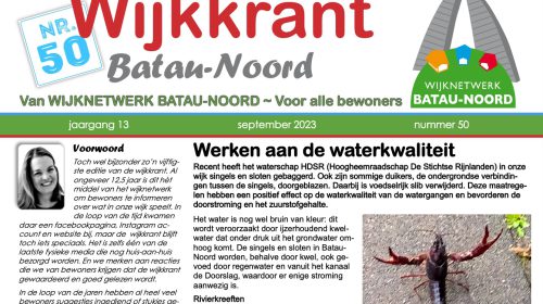 De wijkkrant voor de wijk Batau-Noord is weer uit