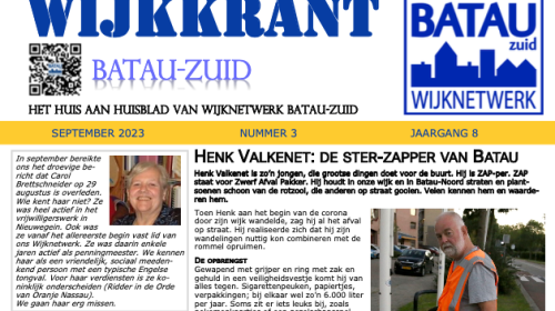 De wijkkrant voor de wijk Batau-Zuid is weer uit