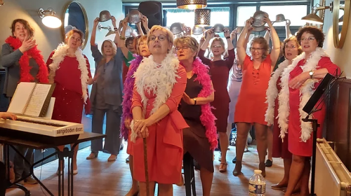 Vrouwenkoor Alchemilla treedt op in Dorpshuis Fort Vreeswijk