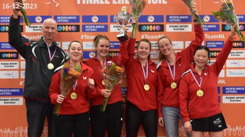 Tafeltennisters van VTV uit Nieuwegein winnen wederom de najaarstitel