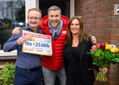 Geluksvogels uit Nieuwegein winnen tien jaar lang 25.000 euro per jaar bij de Postcode Loterij