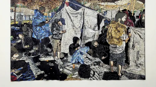 Nieuwegeinse maakt kunstwerk van knopen