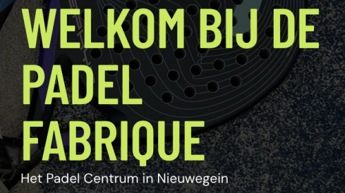 Van Zeepfabriek naar indoor padel locatie