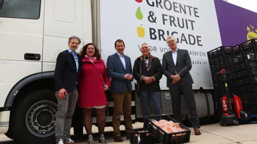 Ook Voedselbank Nieuwegein kan rekenen op mooie bijdrage van de Groente & Fruitbrigade