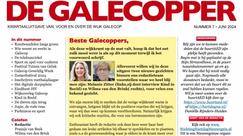 Zevende editie van de wijkkrant ‘De Galecopper’ is uit