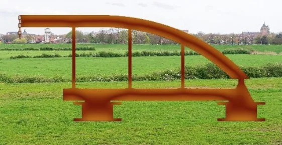impressie kunstwerk boogbrug