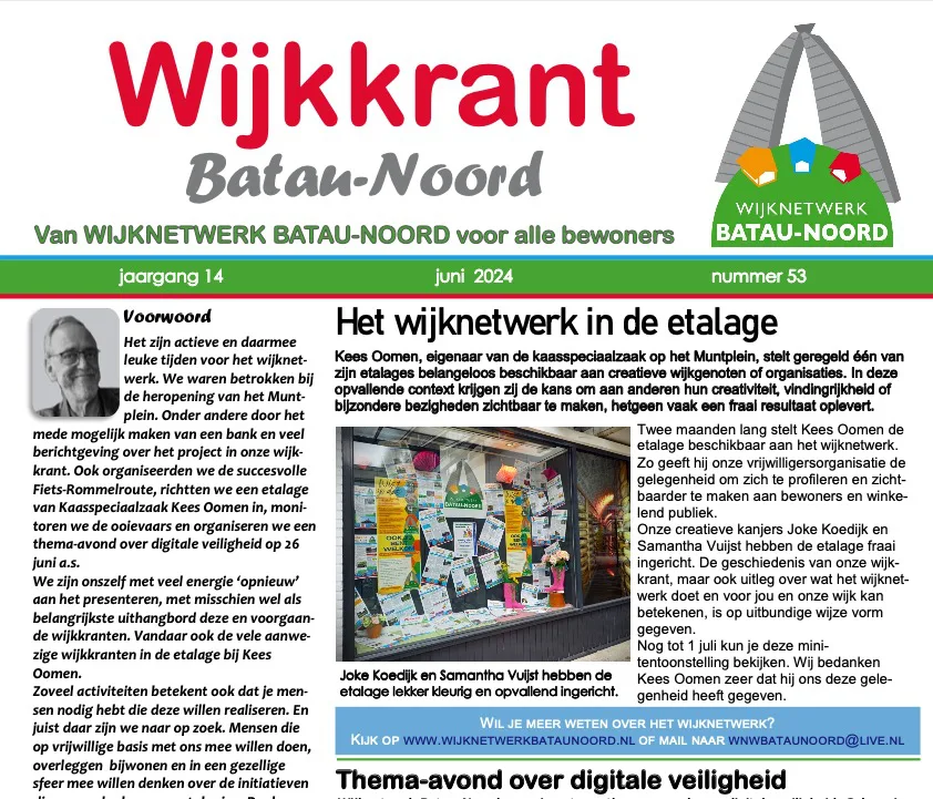 Wijkkrant Batau Noord juni 2024