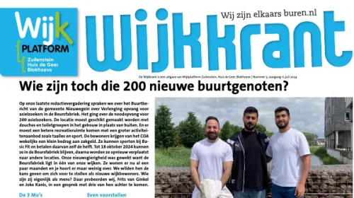 De wijkkrant voor de wijken Zuilenstein, Huis de Geer en Blokhoeve is weer uit